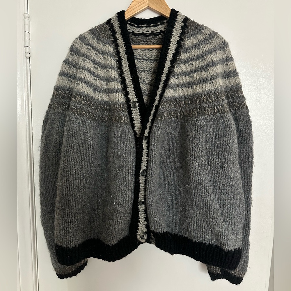 handmade 100% wool cardigan